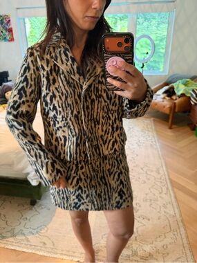 RIXO Leila Leopard Jacket